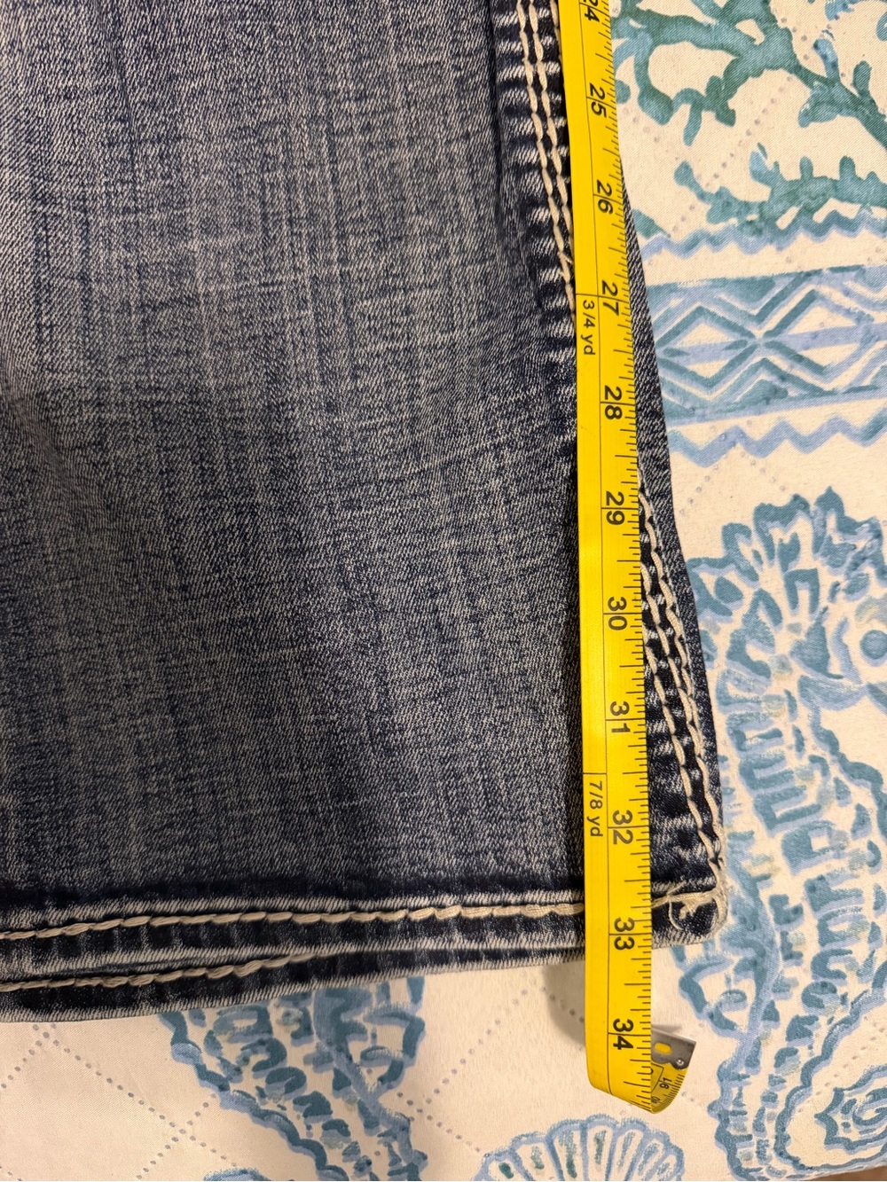 Rock Revival Women's Dark Blue Boot Cut Jeans with Rhinestone detail - Picture 12 of 12